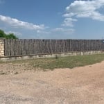 Cedar stays with Austin stone pillars