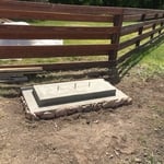 Concrete base with small stone