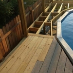 Deck around a swimming pool