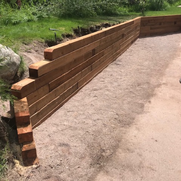 timber tie wall
