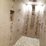New walk in shower.