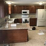 Oak Cabinets before refinish