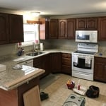 Oak Cabinets before refinish