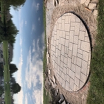 Fire pit in progress