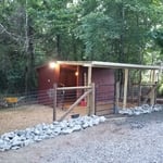 Shed Roof with French Drain
