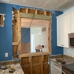 kitchen wall open up