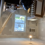 Bedroom Sheetrock electric flooring new windows