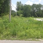 Side of gravel lot