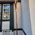 Next to garage