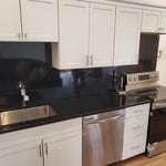 kitchen, island and backsplash