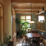 Eating/dining stone wainscot
