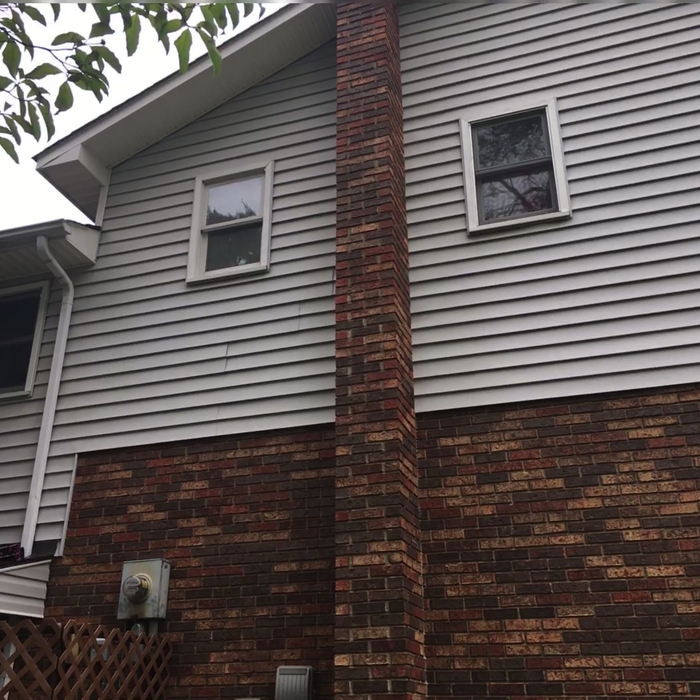 Two story home soft wash