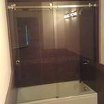 Modern Frameless tub slider