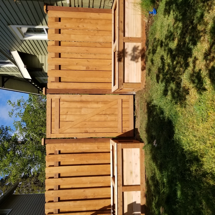 Dog ear both sides with gate and planter boxes