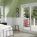 Sliding glass doors to match the window styles!