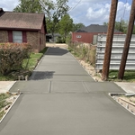 Concrete driveway