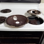 Dirty stove top