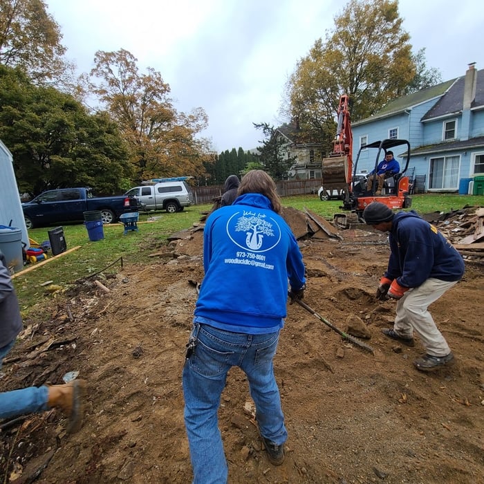 The crew getting work done
