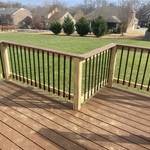 Chestnut color composite decking