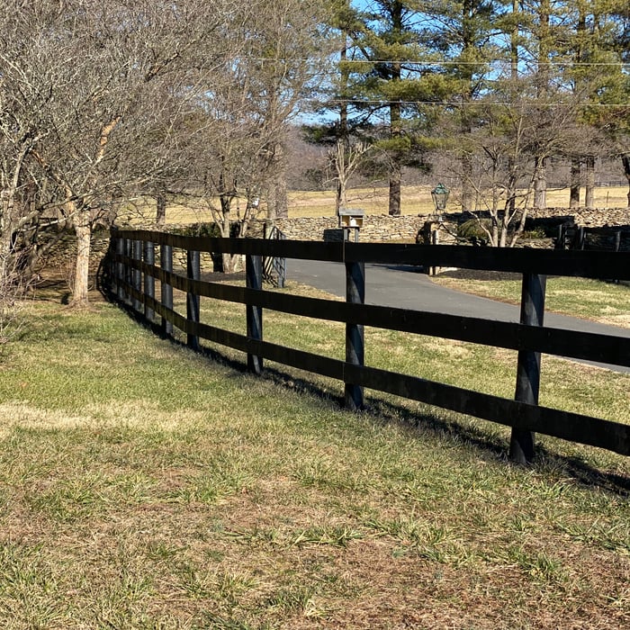 3- board oak fence