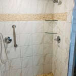 Shower, wheelchair accessible