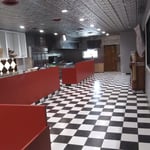 Kitchen floor and backsplash