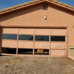 old sectional wood door