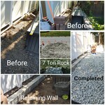 Barrier Wall and 7 Ton of Gravel