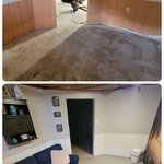 Basement before and after
