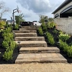Steps and landscaping