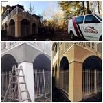 Synthetic stucco columns replaced
