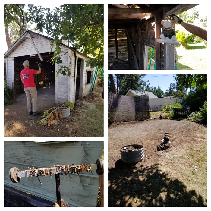Shed removal and yard clean up.