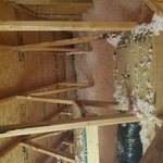 Attic blown insulation