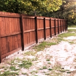 Residential Wood fence : back view