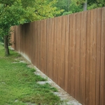 Residential Wood fence: front view
