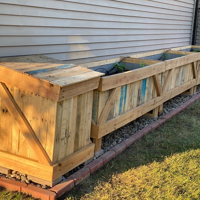 Rain Barrel & Planters