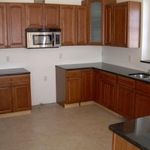 kitchen and fireplace