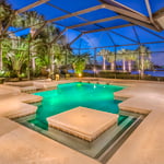 LED Lighting Screened Pool Lanai Area