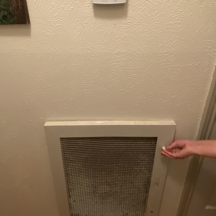 Thermostat and return filter