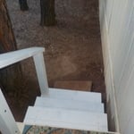 replaced steps and siding