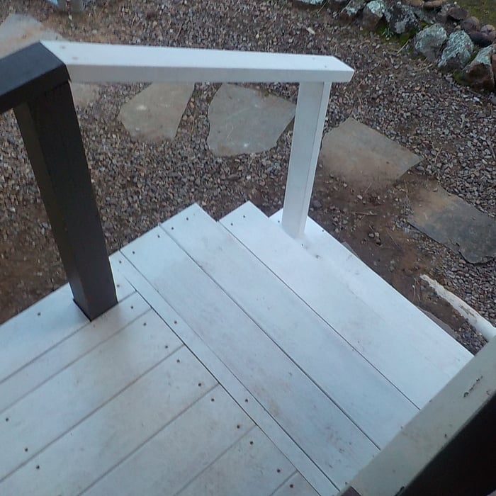 replaced steps and siding