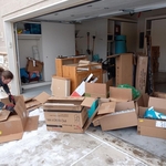 Residential job with cardboard recycling