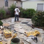 During the Patio Build