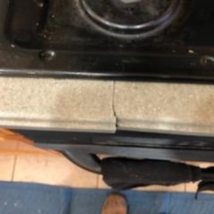 Crack at cooktop