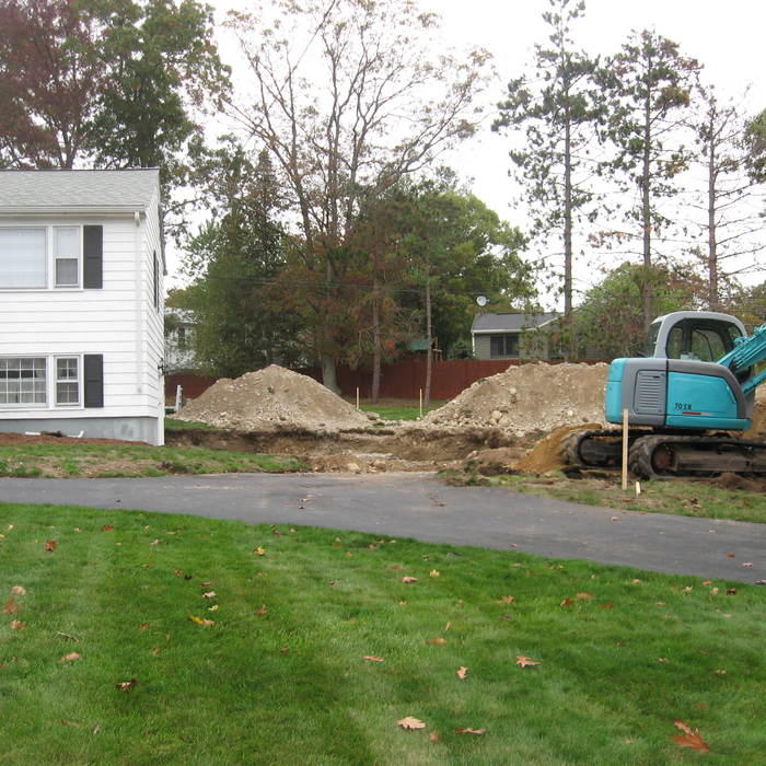 Attached 2 bay garage