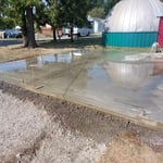 Concrete garage slab