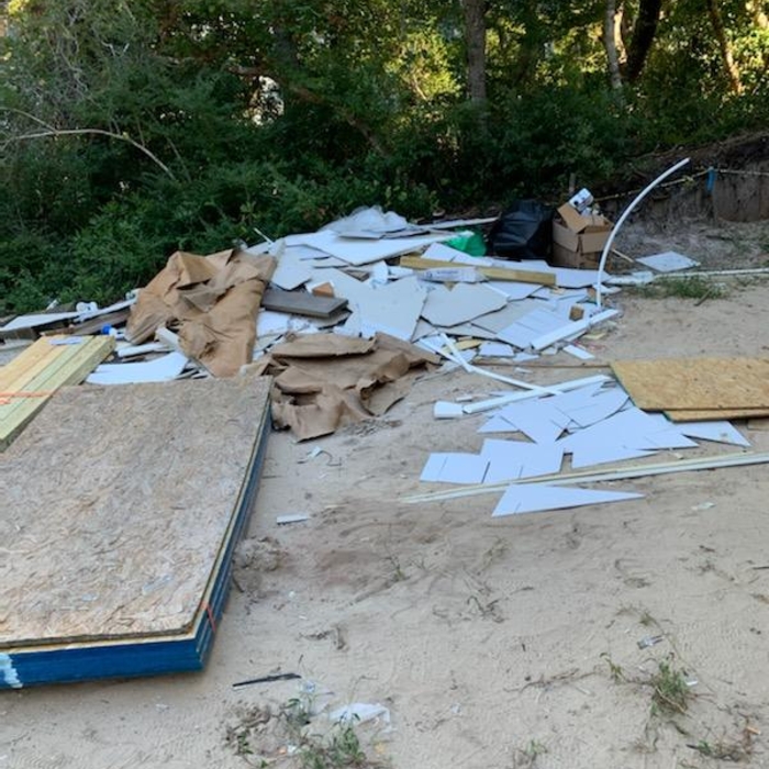 1st area of construction debris