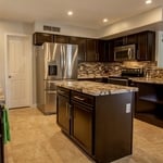 newly remodeled kitchen with island