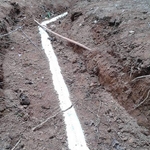 Line to septic tank