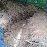 sewer line install